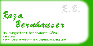 roza bernhauser business card